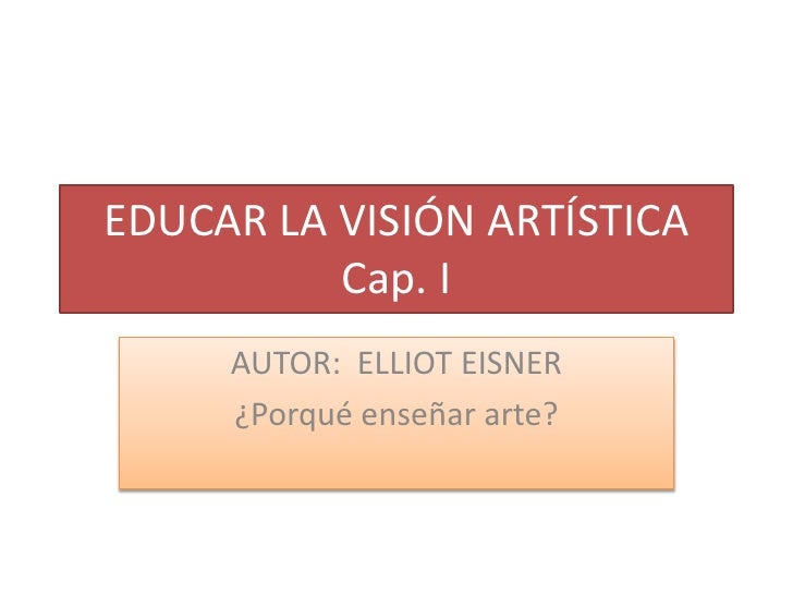 educar la vision artistica eisner